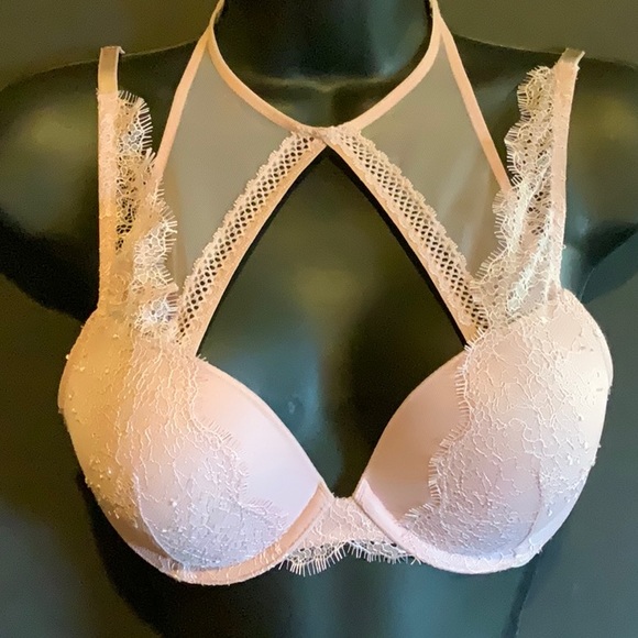 New Victoria Secret Bra Lace Sexy 32C Push Up #E11 - Picture 1 of 9